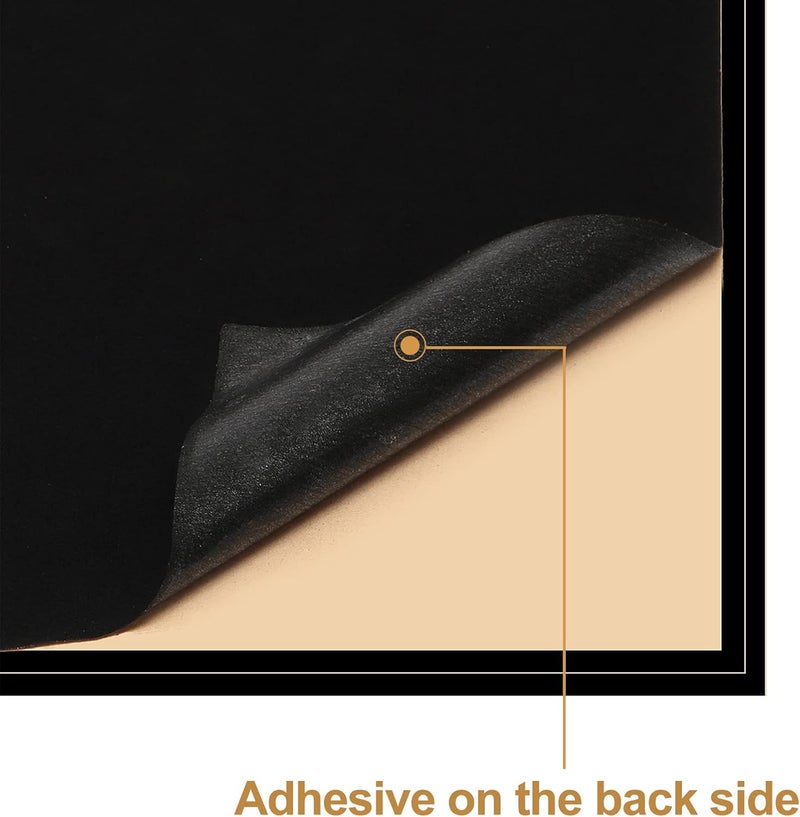 YaoHui 3-Pack Self-Adhesive Felt Sheets, Peel & Stick, A4 Size (8.3" x 11.8", Black) - Image 5